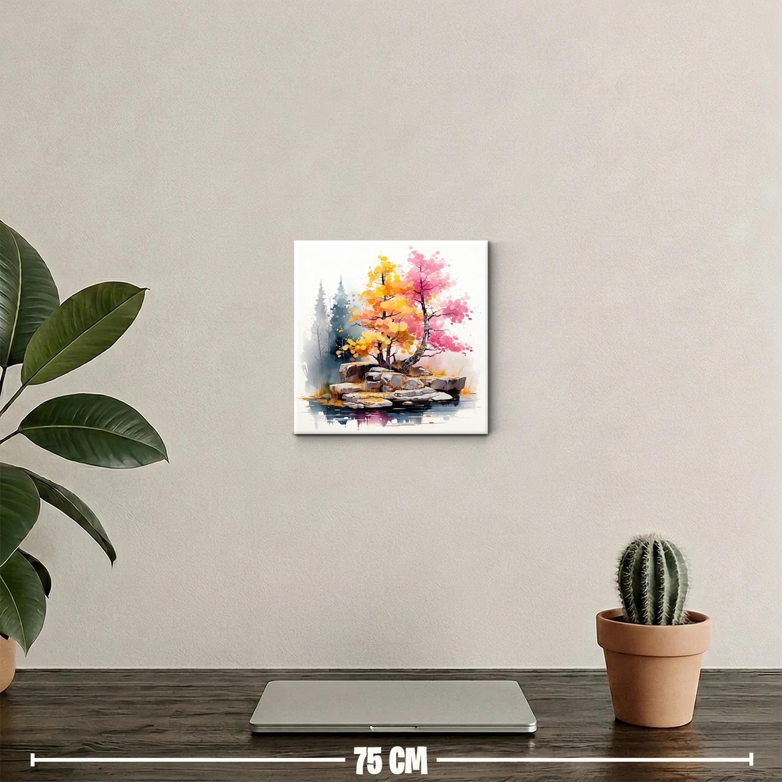 Paisaje de otoño vibrante con árboles de colores brillantes — miniatura 2