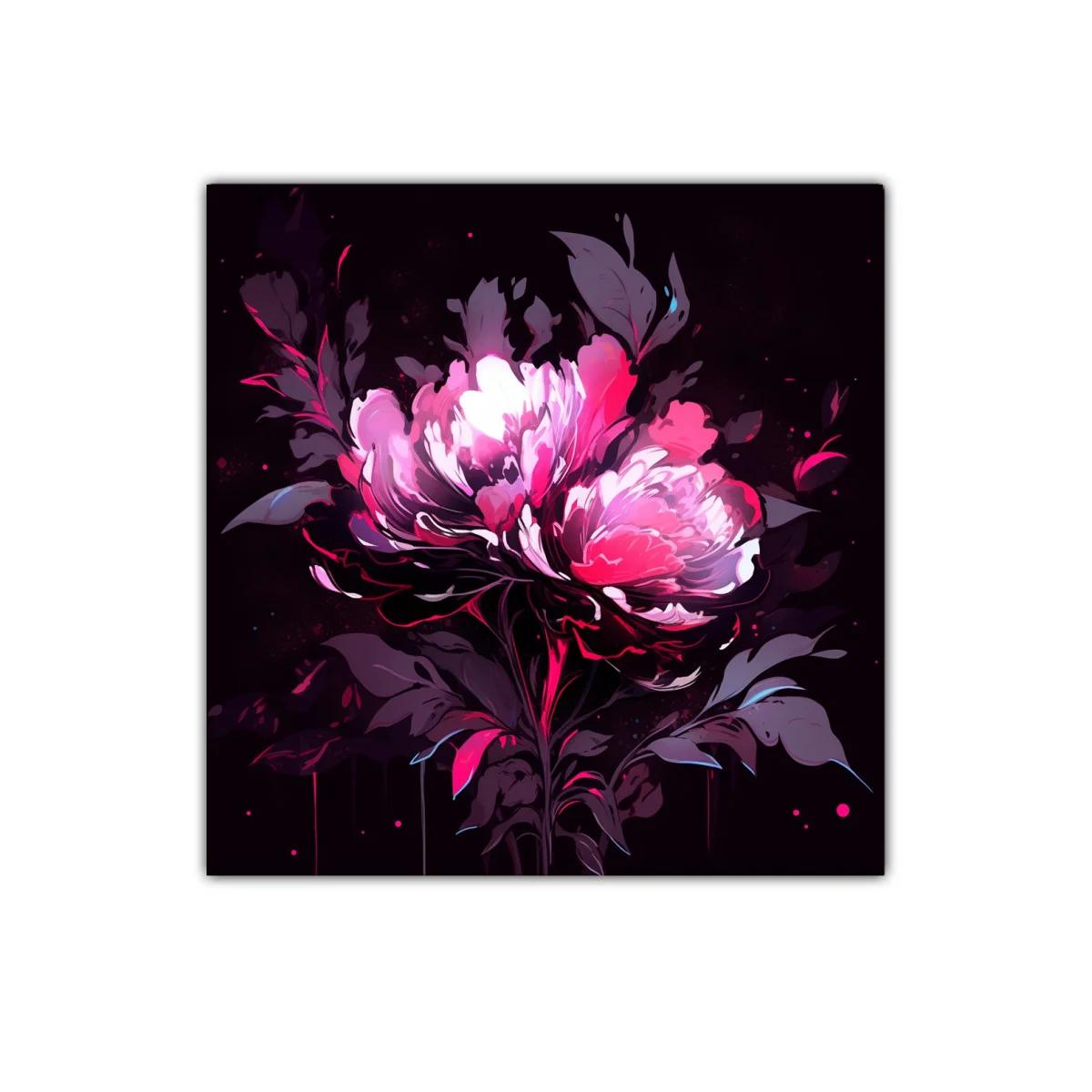 Flor vibrante en tonos rosa y púrpura sobre fondo oscuro — imagen principal