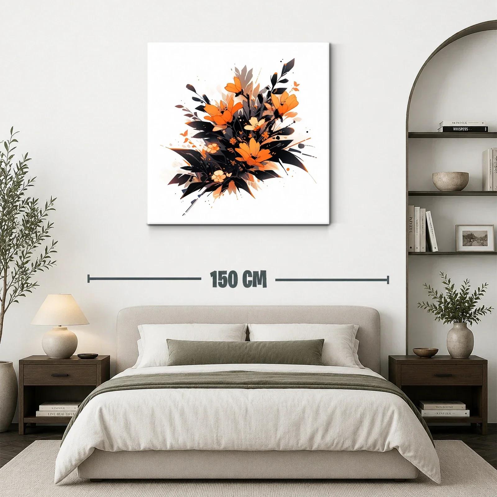 Ramo vibrante de flores naranjas y negras moderno — miniatura 3