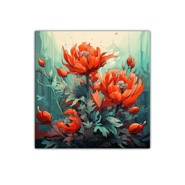 Vibrantes flores naranjas en contraste con hojas verdes