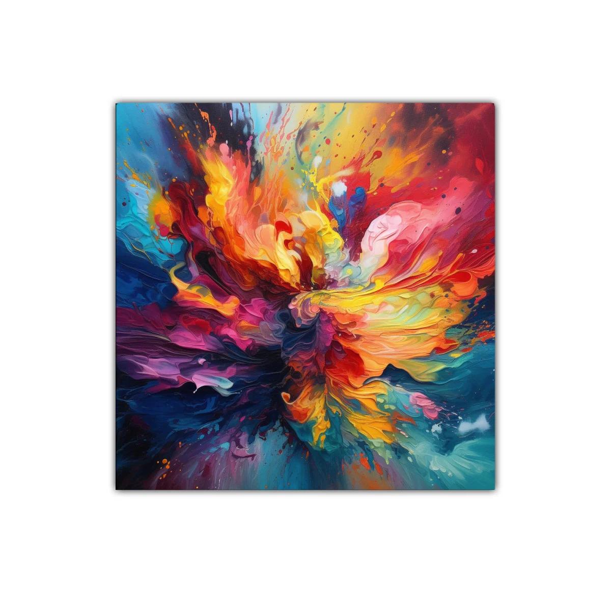 Cuadro vibrante con explosión de color y energía abstracta — miniatura 1