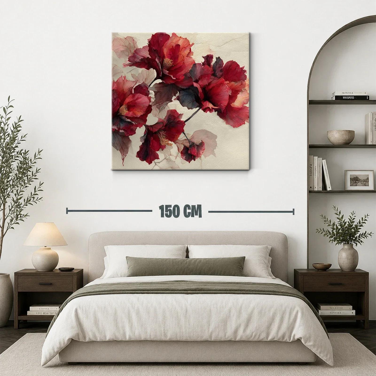 Elegancia floral en tonos granates intensos y sombras suaves — miniatura 3