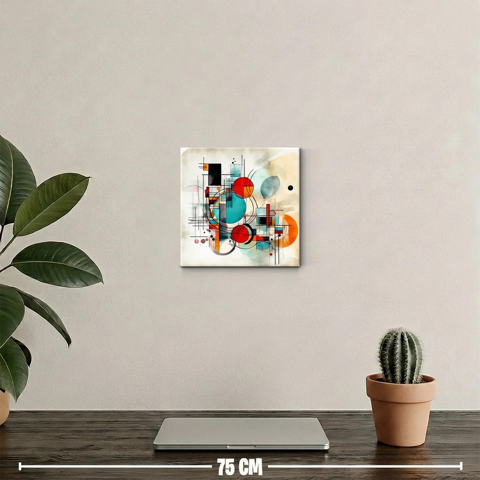 Composición abstracta con formas geométricas y colores vibrantes — miniatura 2