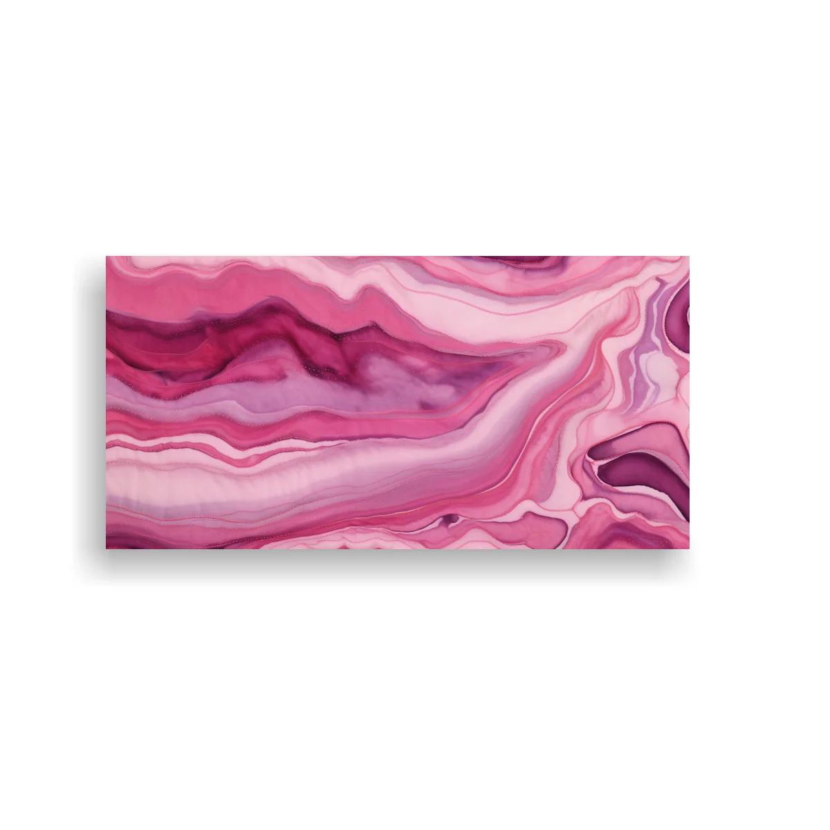 Cuadro mármol rosado con franjas onduladas
