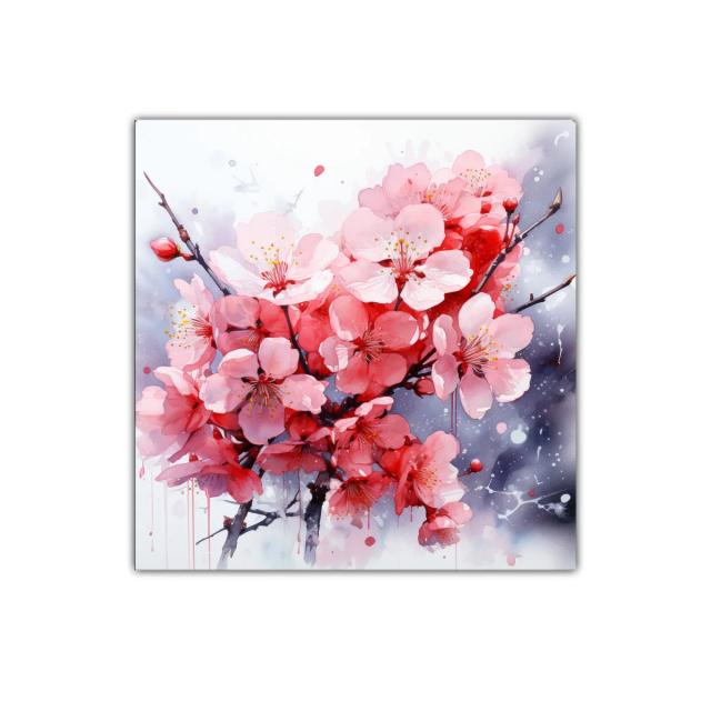 Ramo de flores rosas con fondo en tonos grises