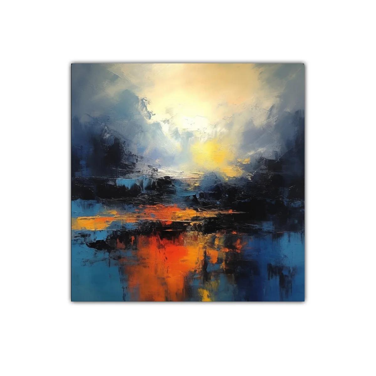 Paisaje abstracto en colores vibrantes y contrastantes — imagen principal