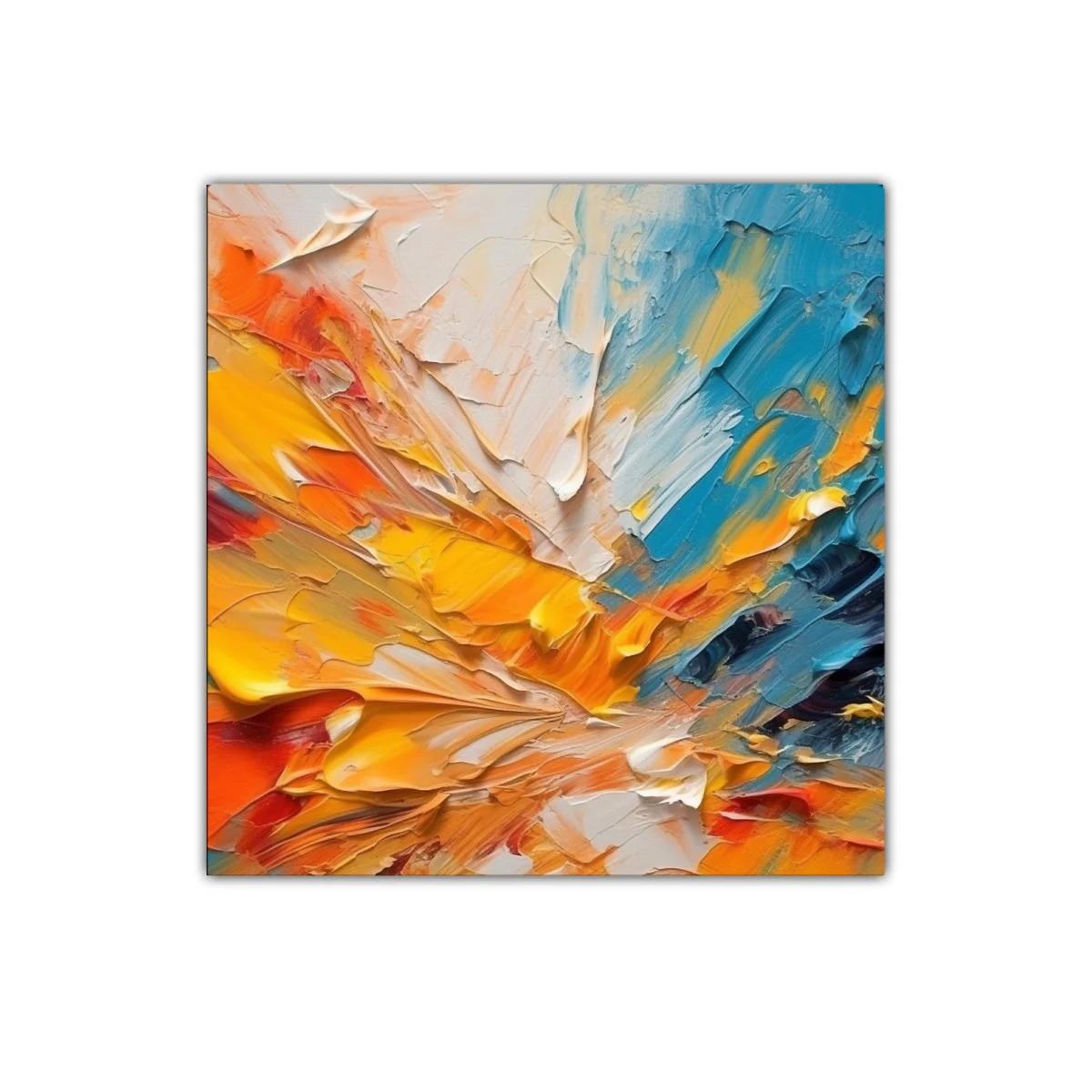 Exuberancia de colores vibrantes en obra abstracta moderna — miniatura 1