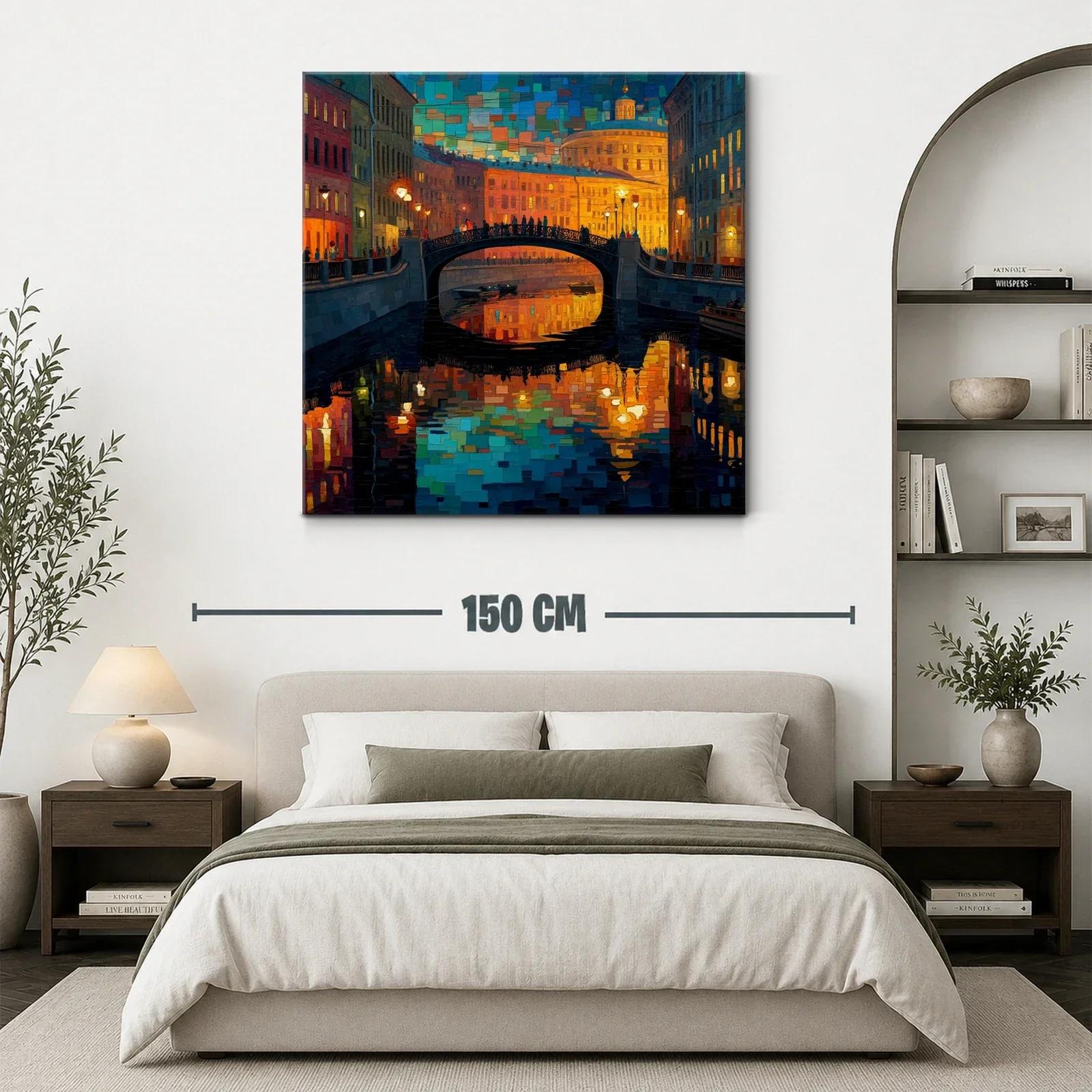 Encanto urbano reflejado en nocturna escena de ciudad — miniatura 3