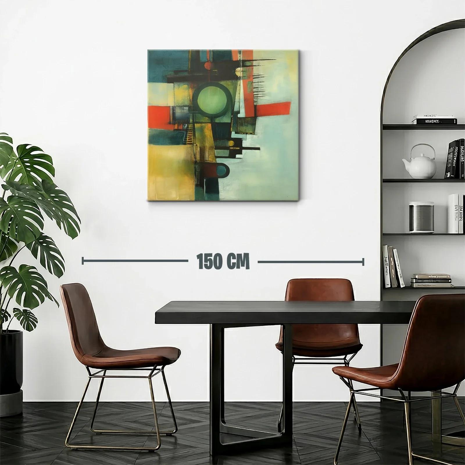 Composición abstracta con formas geométricas y tonos cálidos — miniatura 2