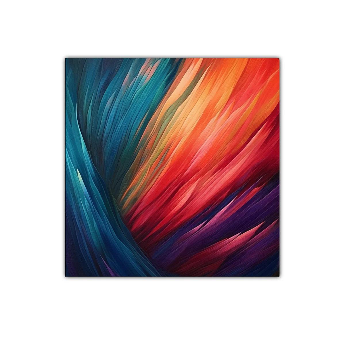 Cuadro vibrante con formas fluidas y colores intensos