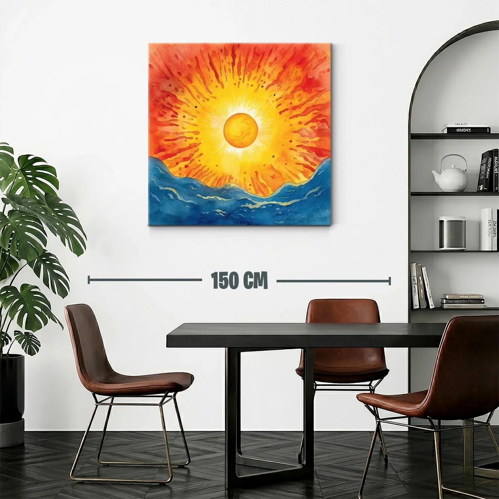 Explosión de luz solar sobre montañas azules vibrantes — miniatura 2