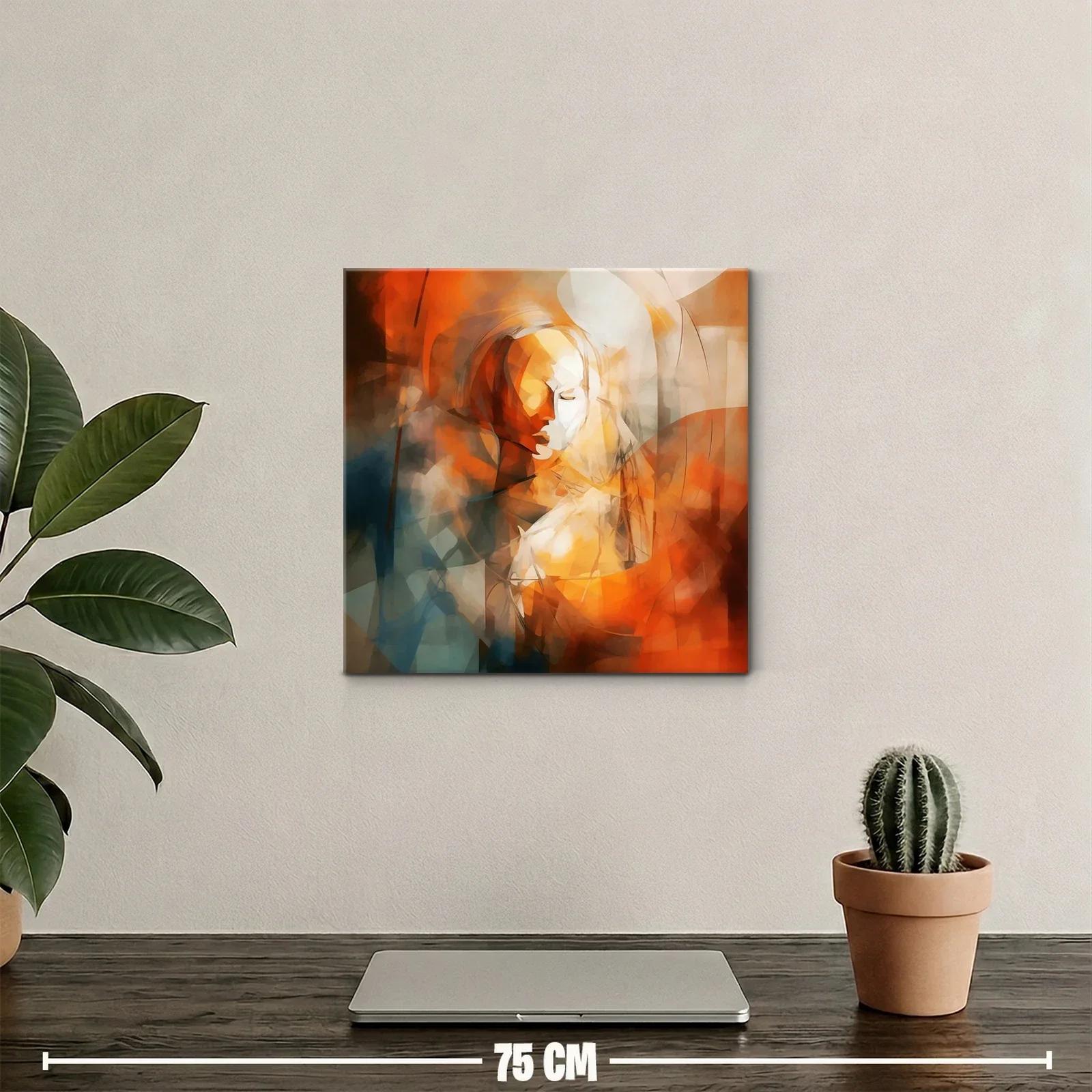 Rostro abstracto entre luces y sombras cálidas — miniatura 2