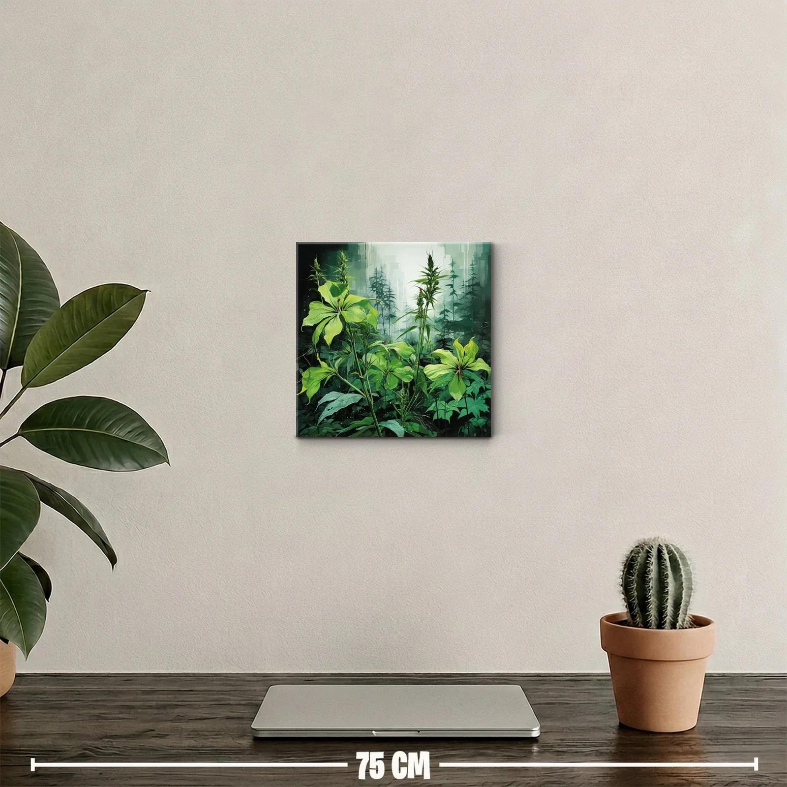 Cuadro decorativo con exuberante follaje verde natural — miniatura 2