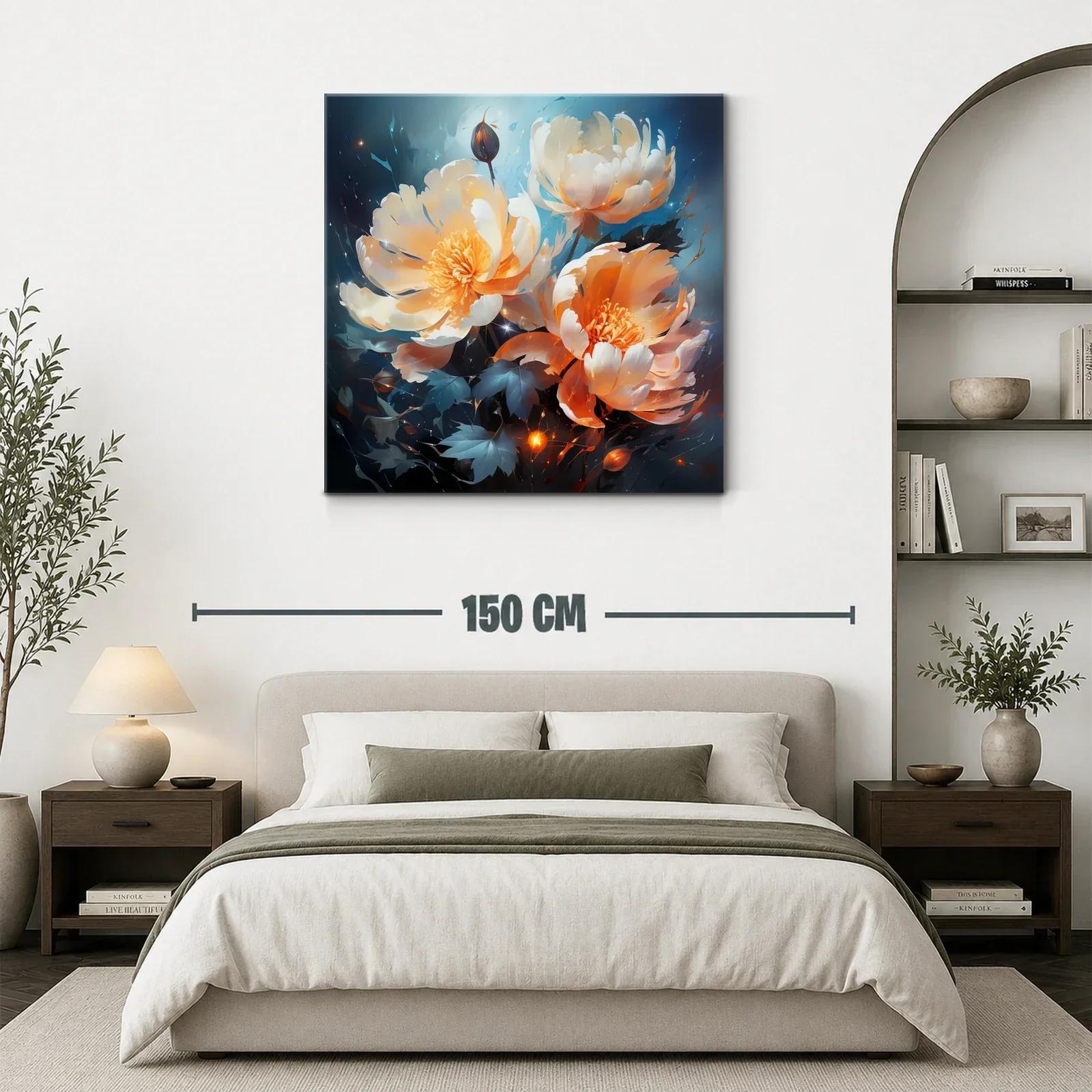 Flores etéreas en tonos cálidos y fríos contrastantes — miniatura 3