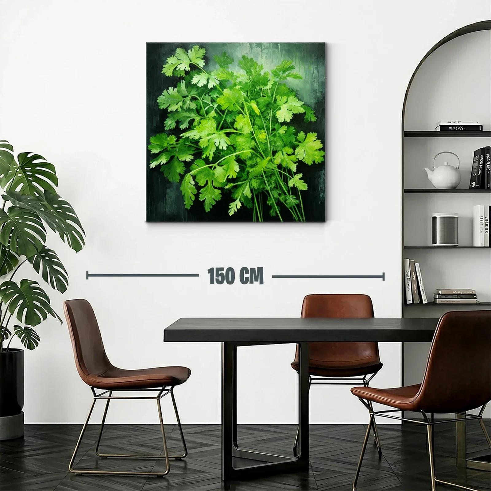 Cuadro con ramo verde de hojas frescas y naturales — miniatura 2