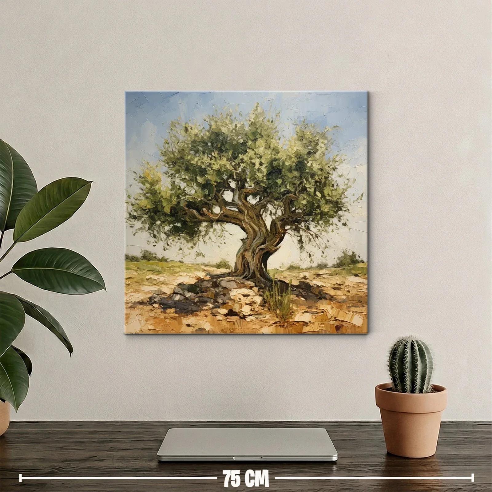 Cuadro árbol de olivo con paisaje sereno y luz natural — miniatura 2