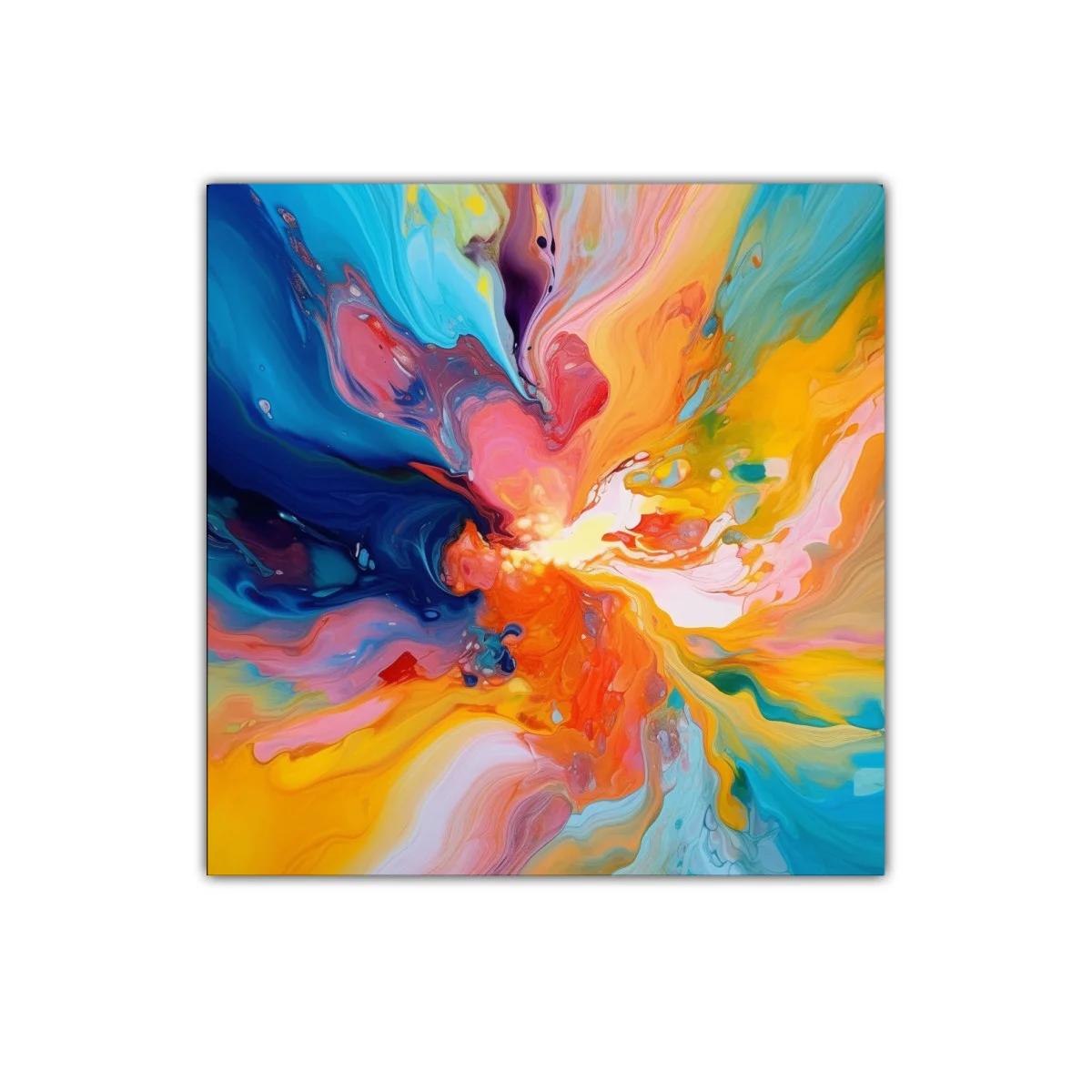Explosión de colores vibrantes y formas fluidas