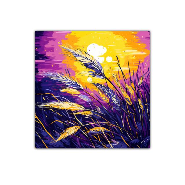 Trigal vibrante al atardecer lleno de luz y color