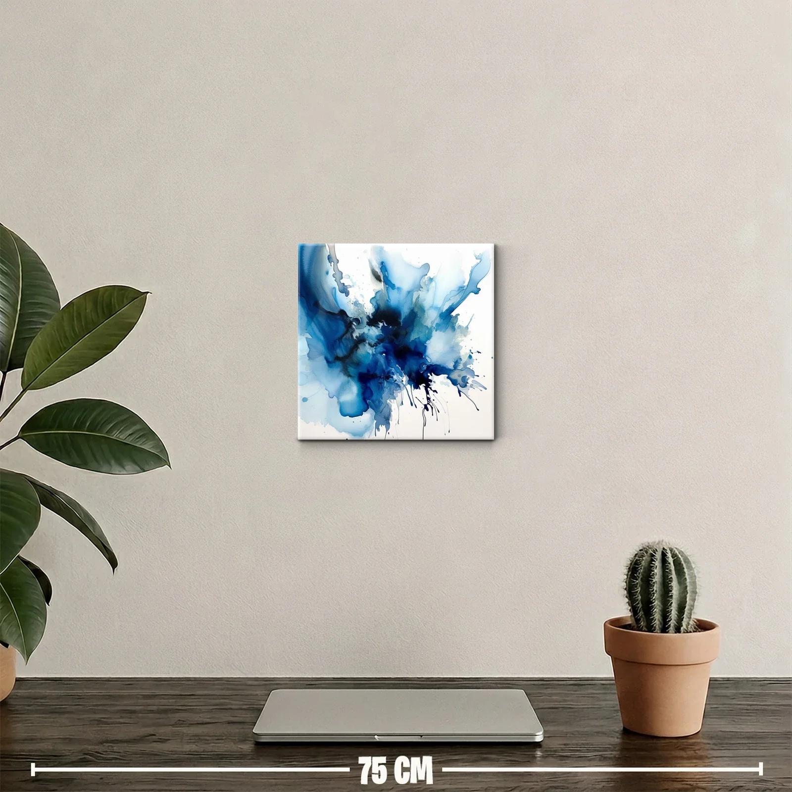 Diseño abstracto en intensos tonos azules y blancos — miniatura 2