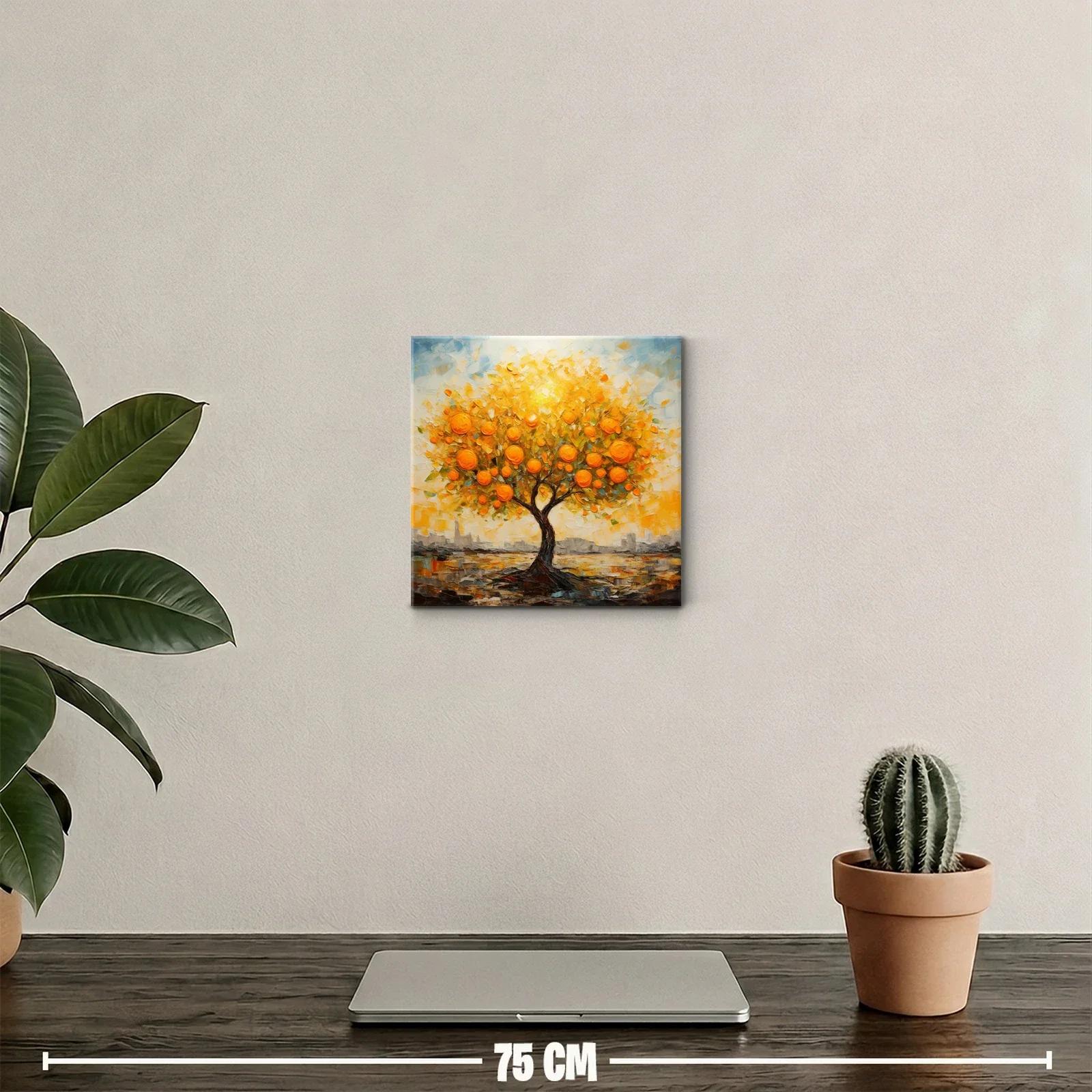 Árbol de frutas naranjas en paisaje cálido y vibrante — miniatura 2