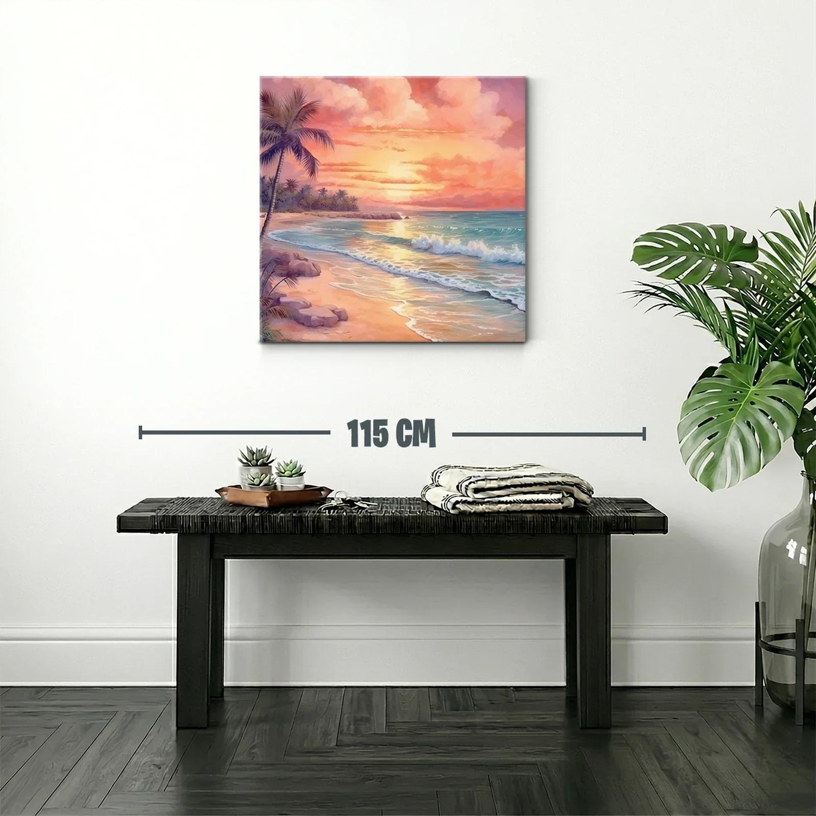 Atardecer Tropical con Palmera en Playa Serena — miniatura 2