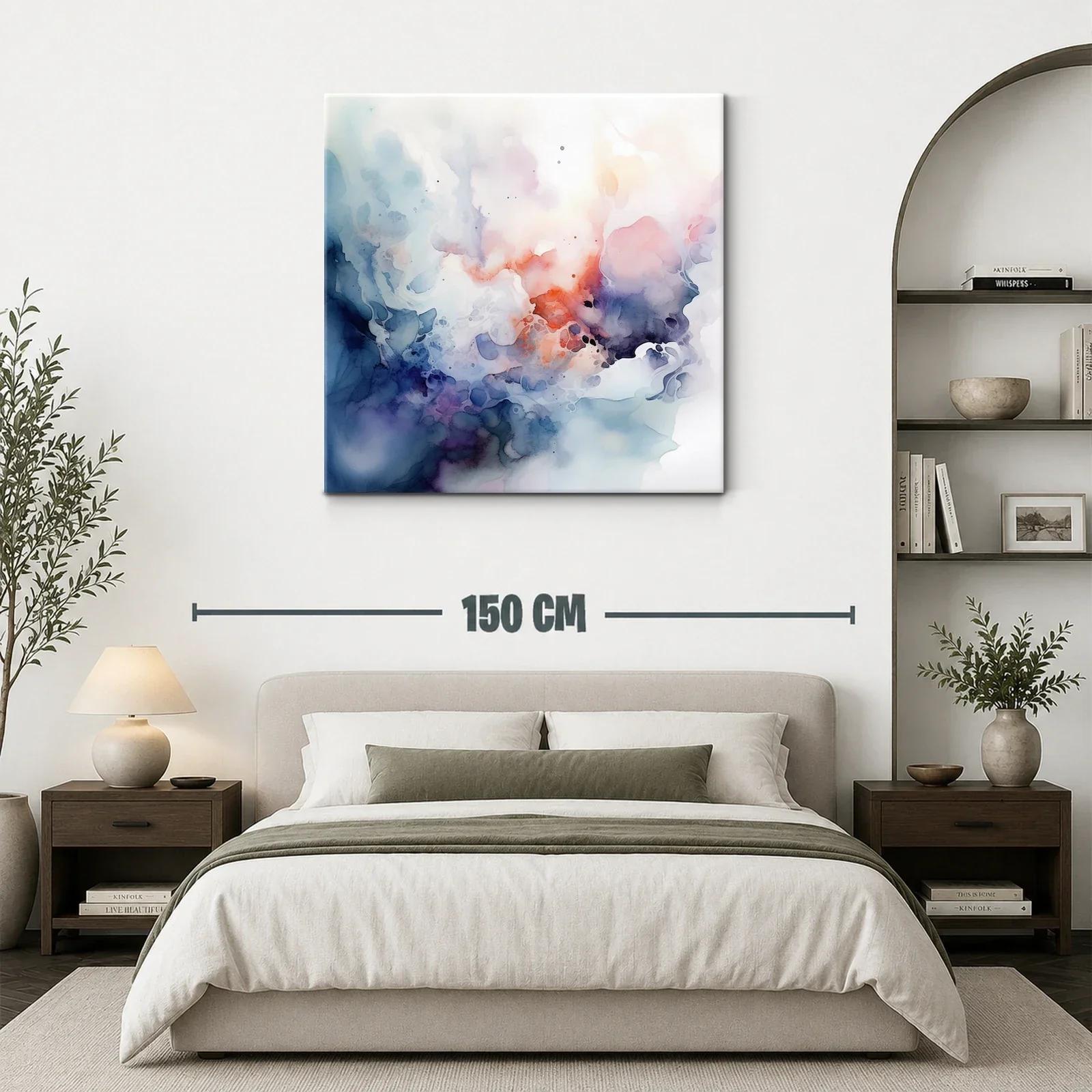 Cuadro abstracto con tonos suaves y vibrantes — miniatura 3