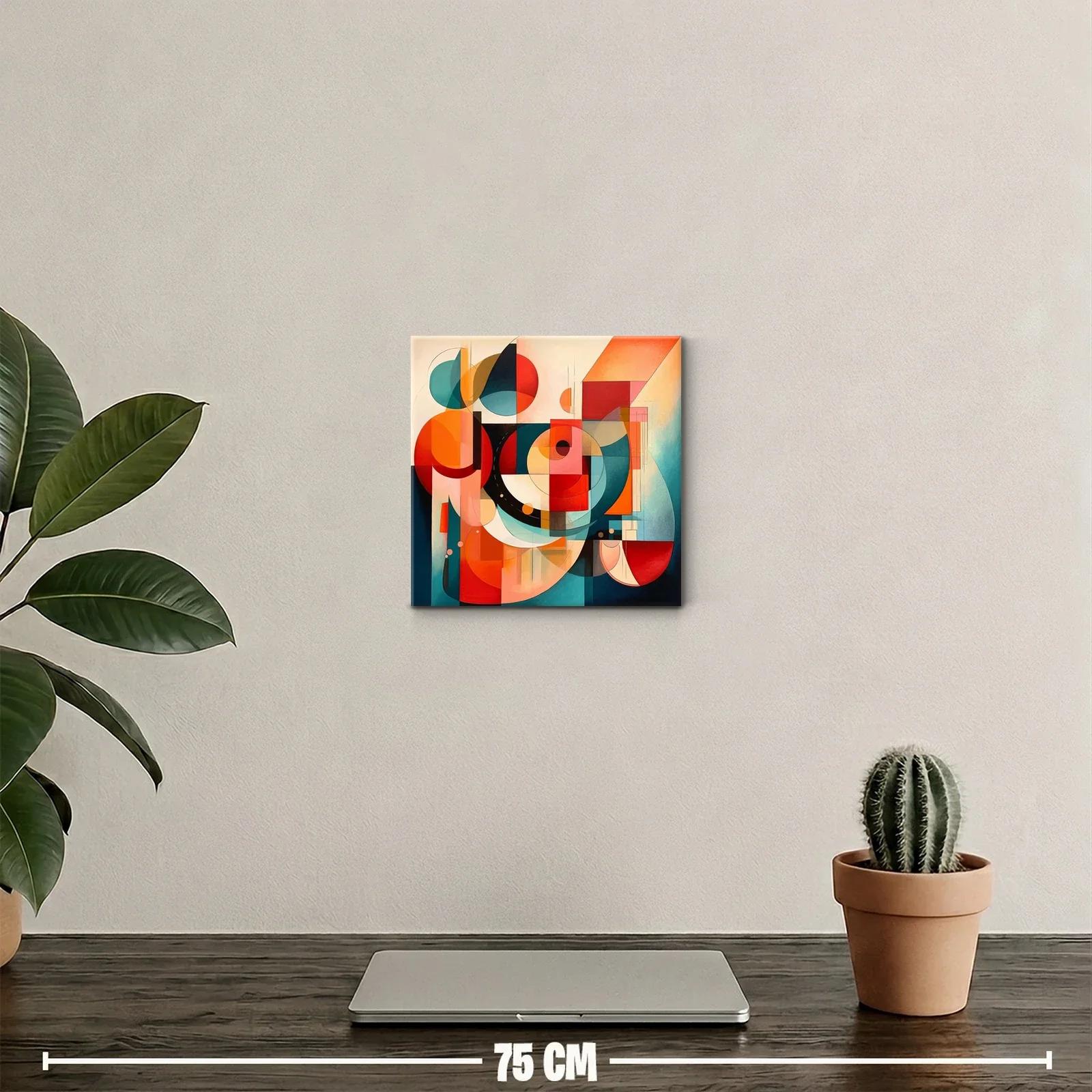 Composición abstracta con formas geométricas y colores vibrantes — miniatura 2