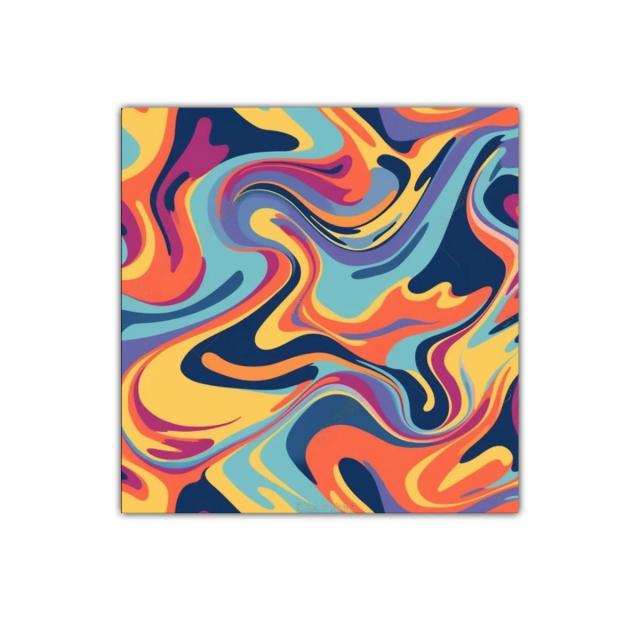 Cuadro decorativo con vibrante arte abstracto colorido