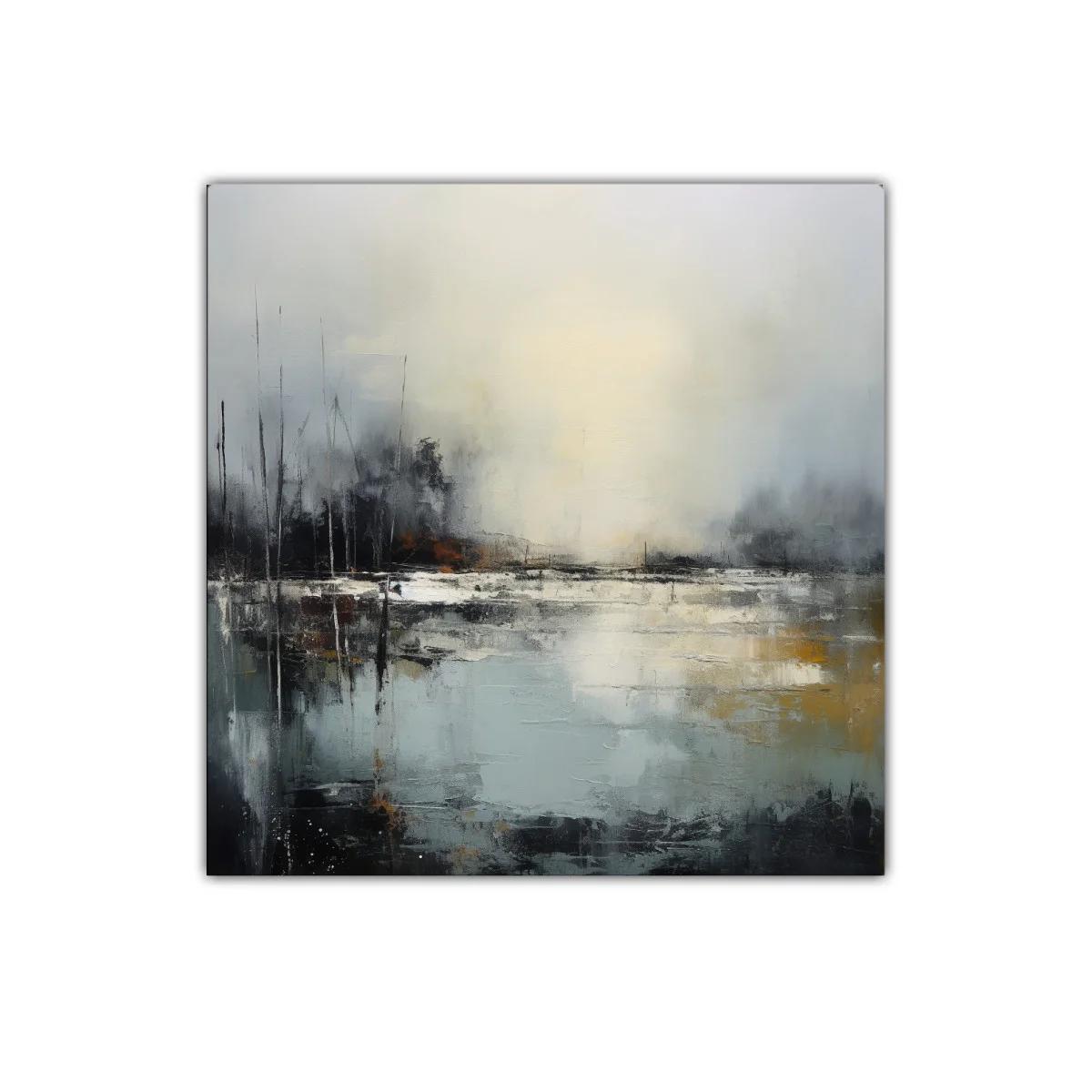 Paisaje abstracto con tonalidades grises y ocres — imagen principal