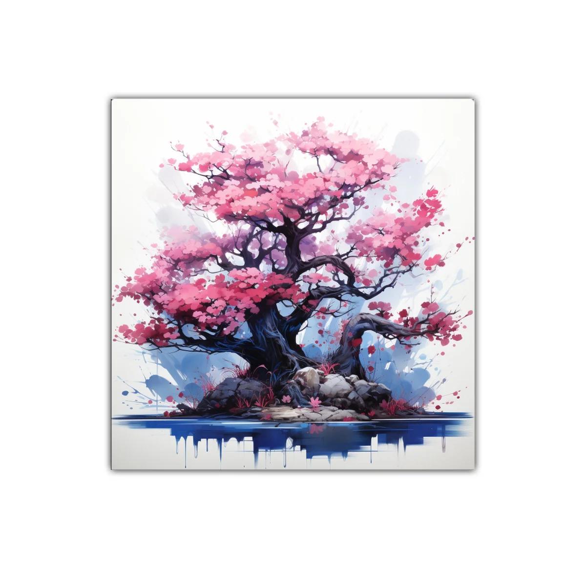 Árbol con flores rosas en paisaje delicado y armonioso — imagen principal