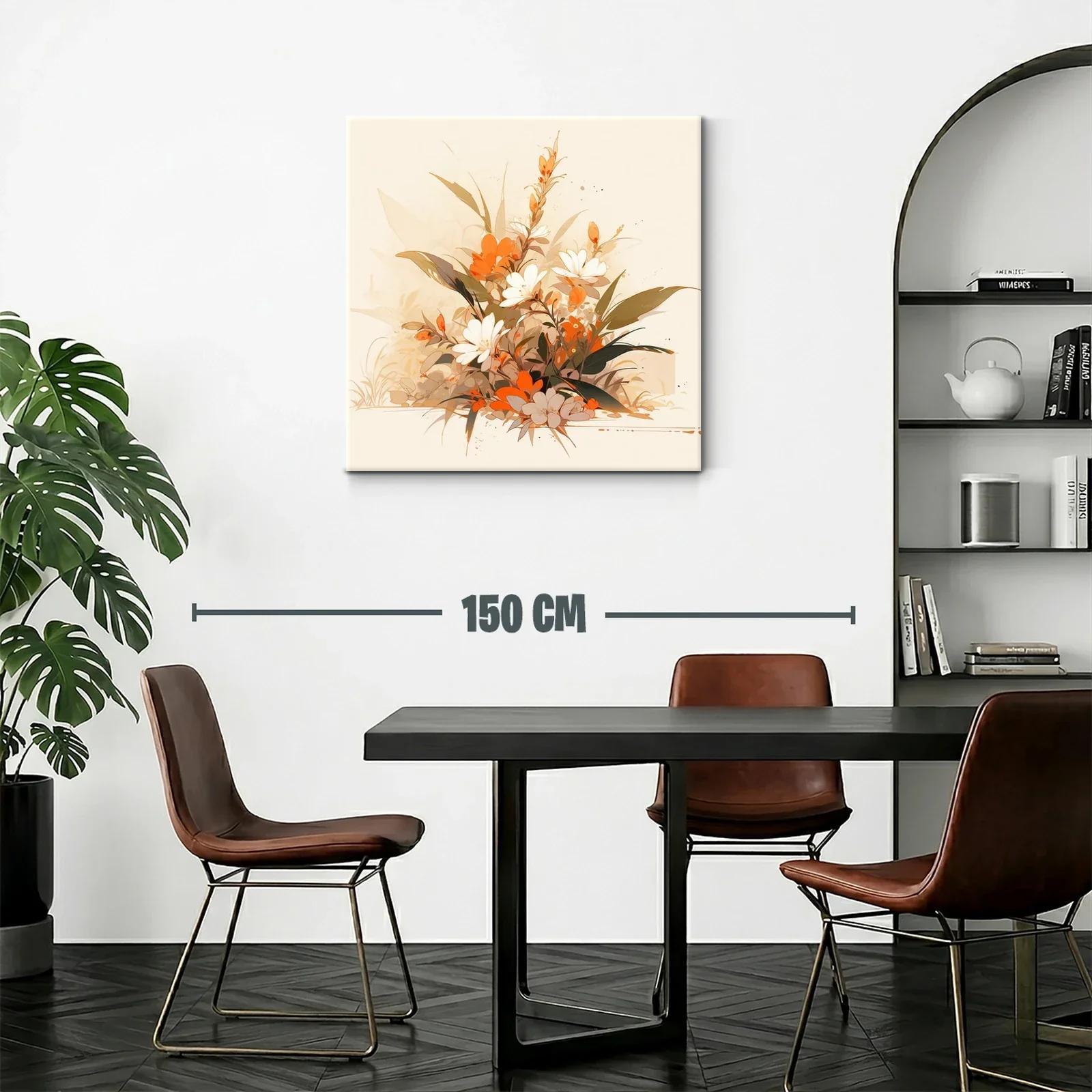 Composición floral cálida con tonos tierra y naranjas vibrantes — miniatura 2