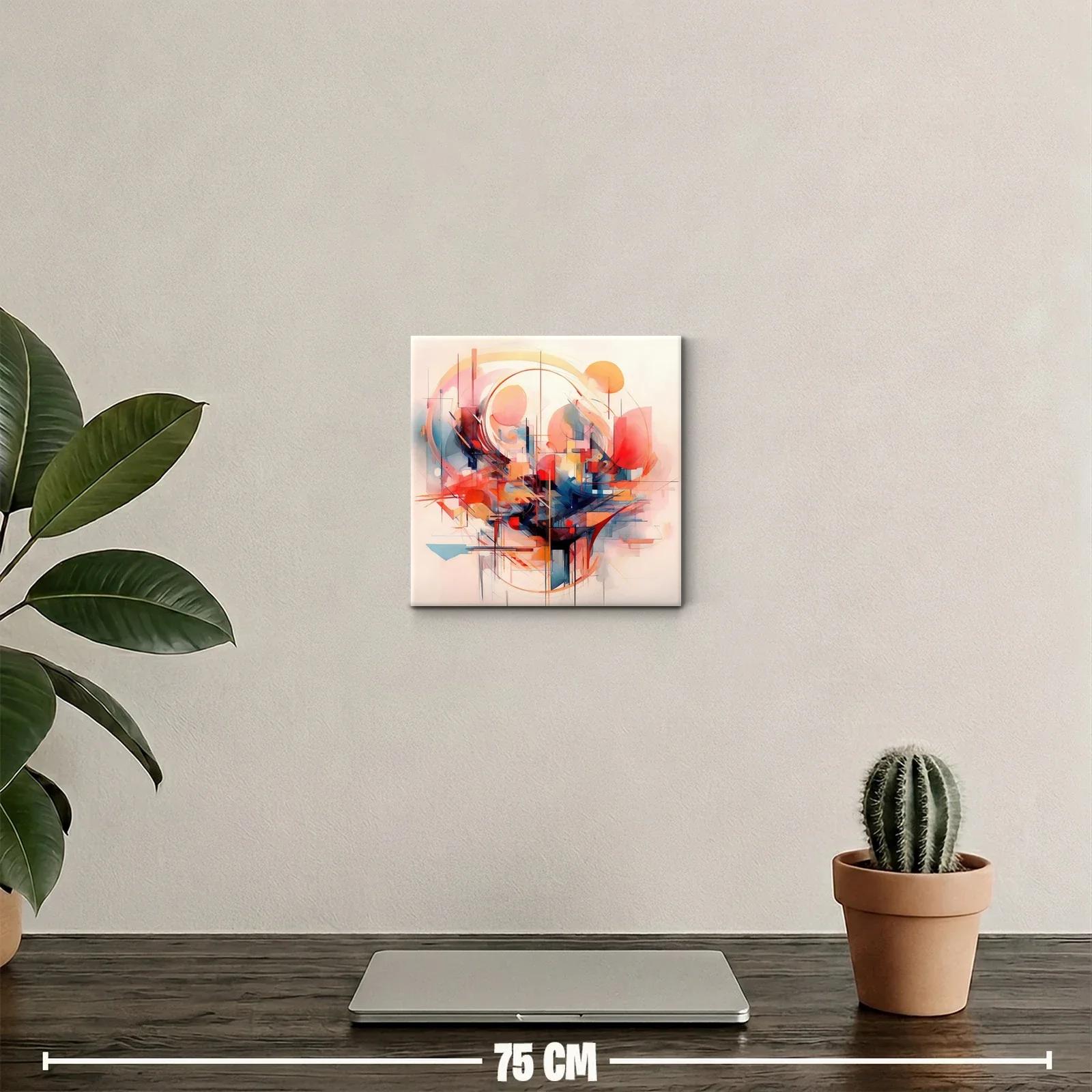 Composición abstracta con formas dinámicas y colores vibrantes — miniatura 2