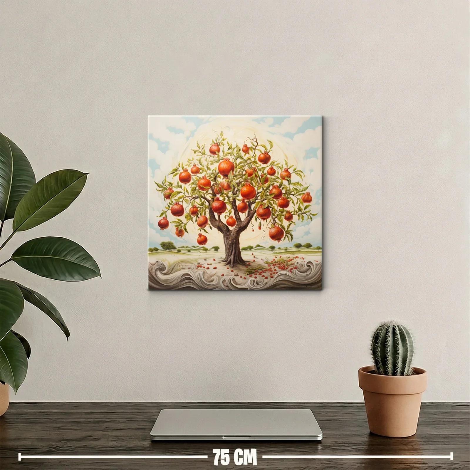 Árbol de granadas en paisaje onírico y vibrante — miniatura 2