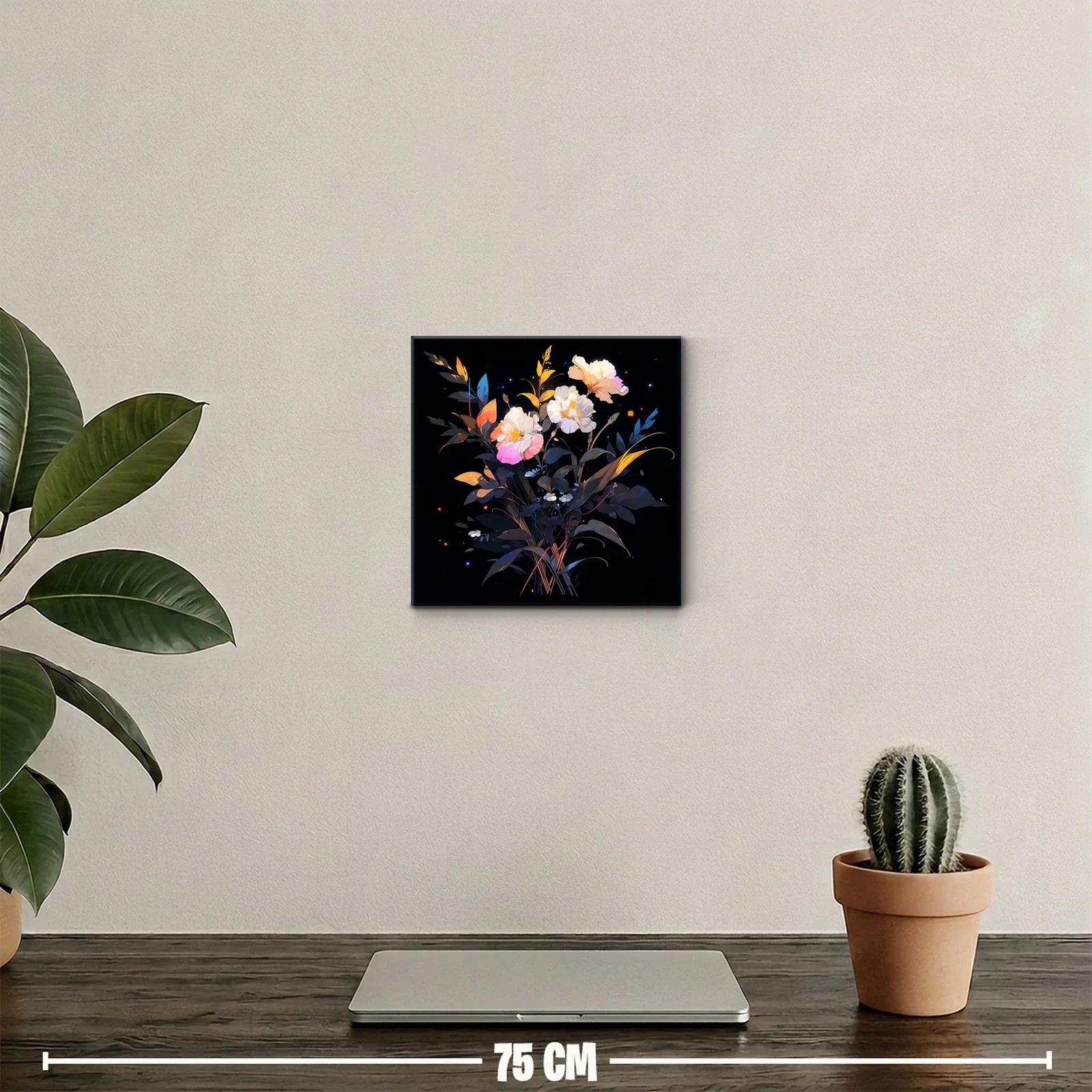 Flores luminosas sobre fondo oscuro para decoración elegante — miniatura 2