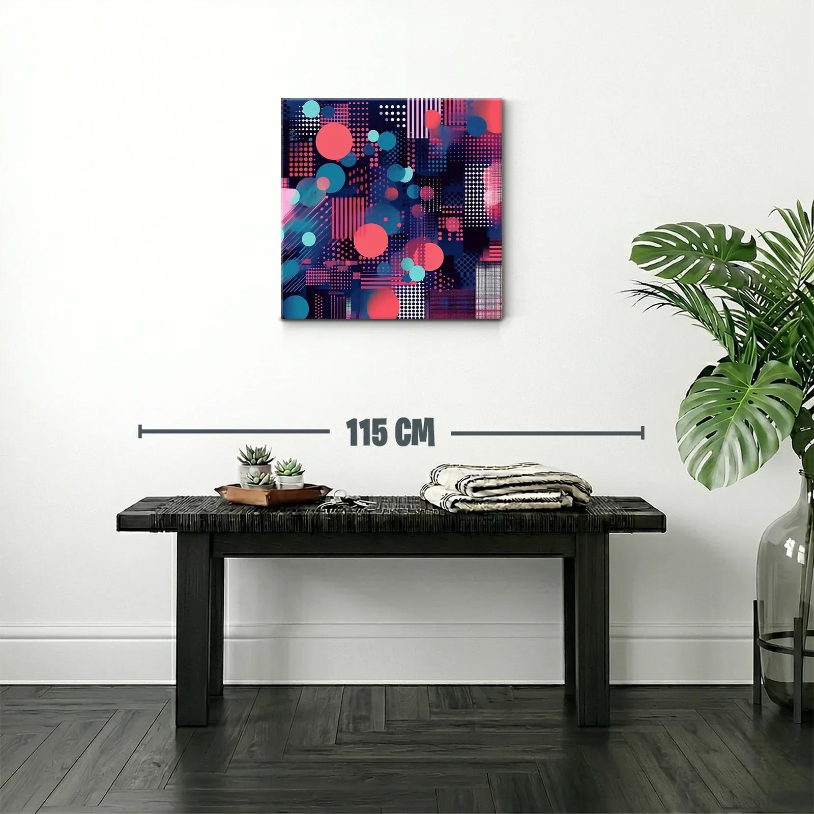 Composición abstracta con círculos y puntos en tonos vibrantes — miniatura 2