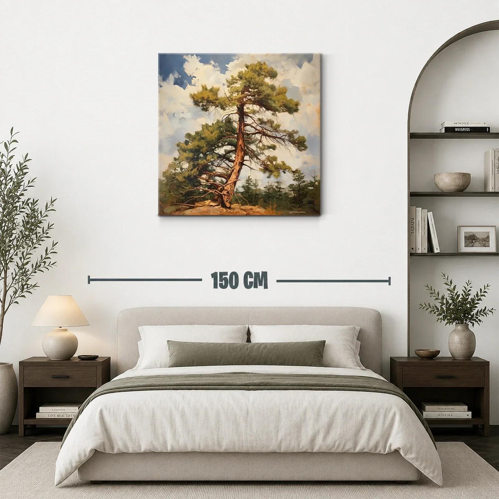 Árbol Solitario Bajo Cielo Nublado con Luz Cálida — miniatura 3
