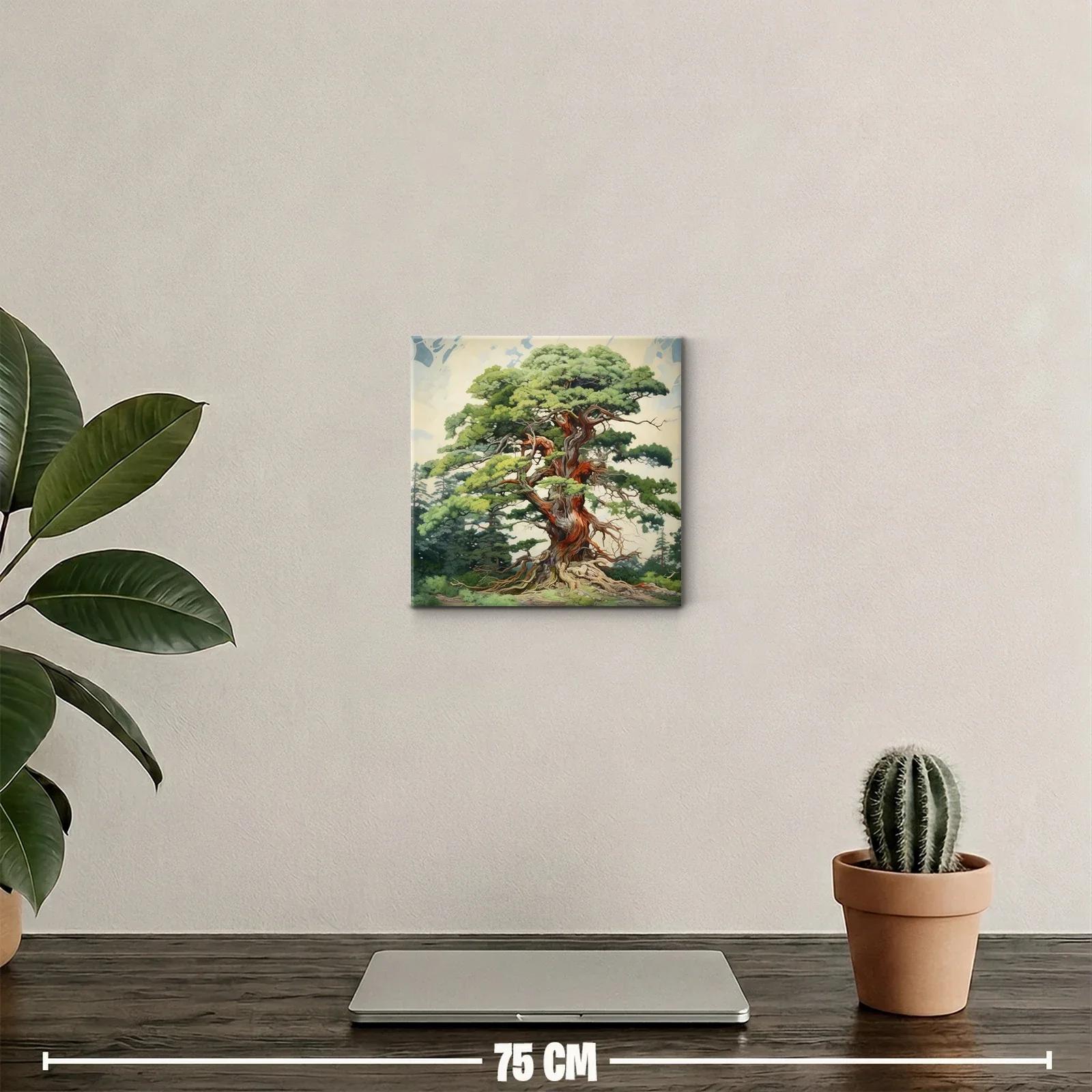 Majestuoso árbol con ramas retorcidas y follaje verde — miniatura 2