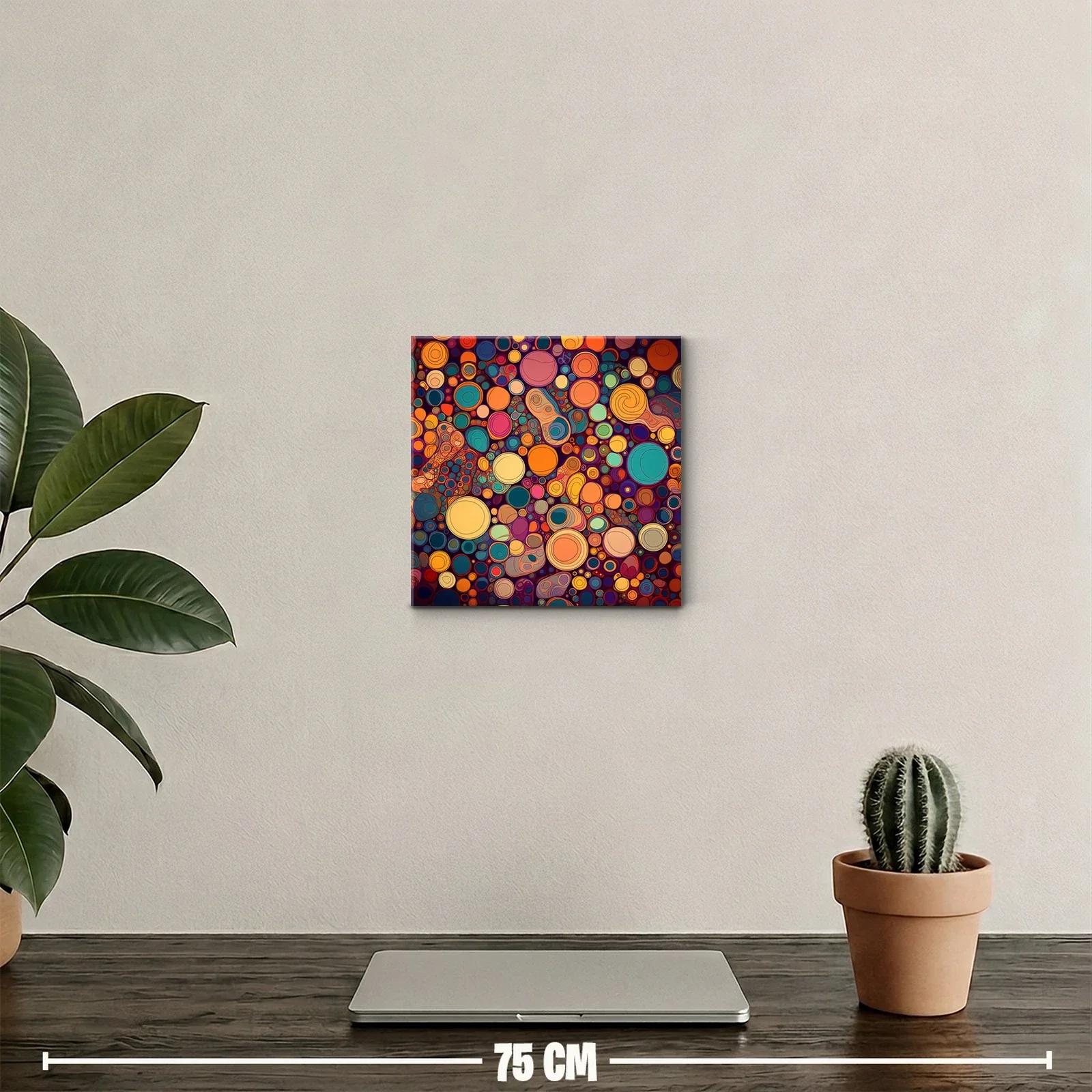 Cuadro decorativo con círculos coloridos y vibrantes — miniatura 2