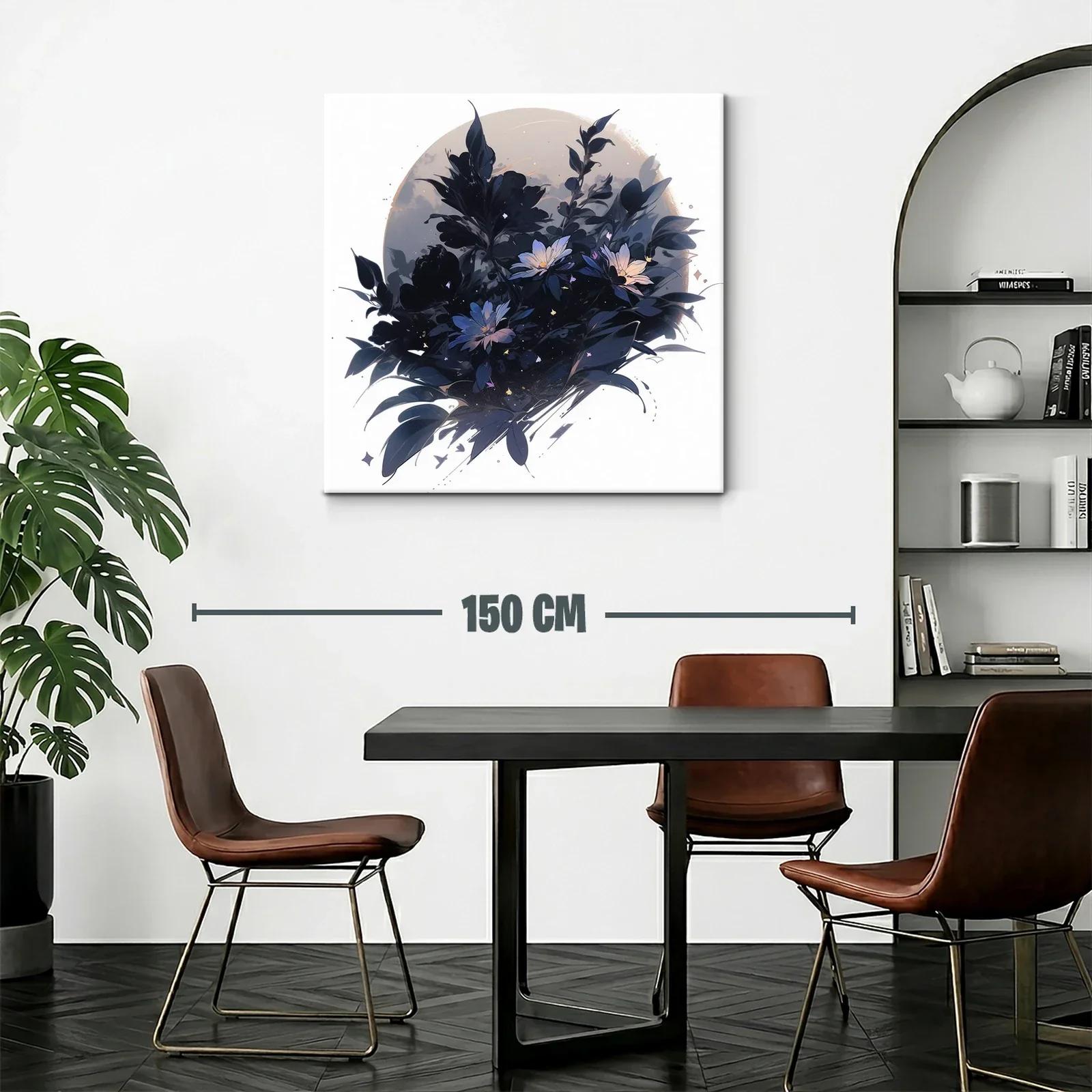 Ramo nocturno con flores en tonos azul y gris — miniatura 2