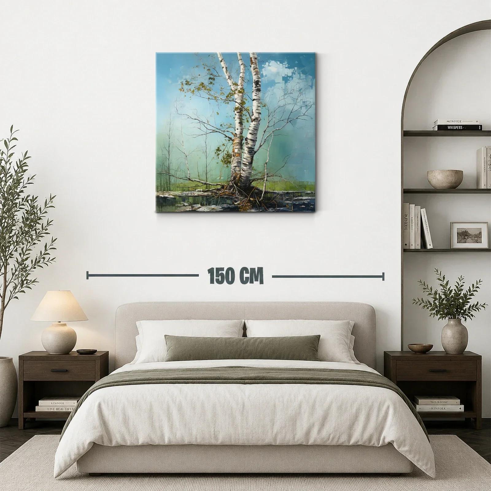 Árbol de abedul en paisaje sereno y natural — miniatura 3