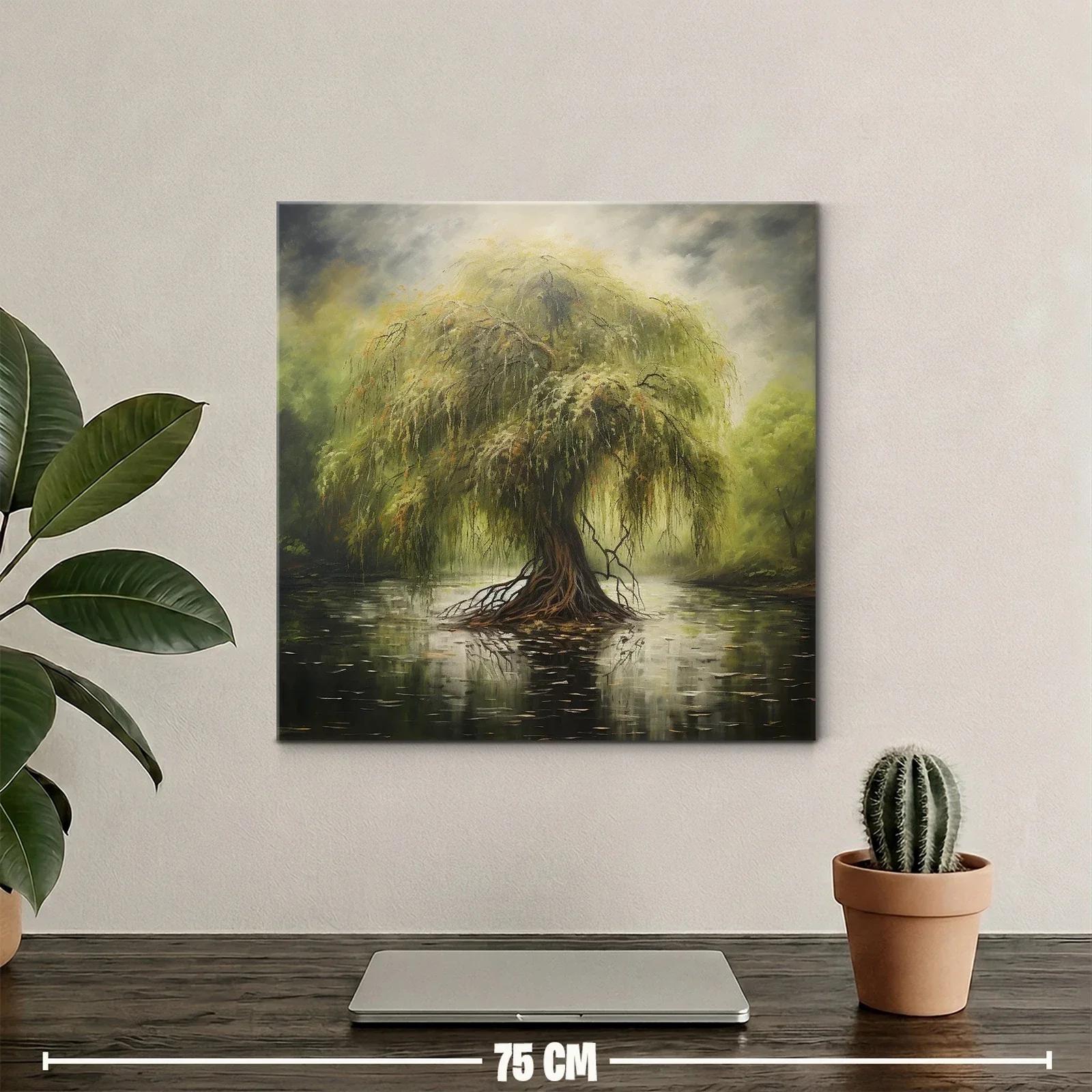Magnífico árbol solitario reflejado en aguas tranquilas — miniatura 2