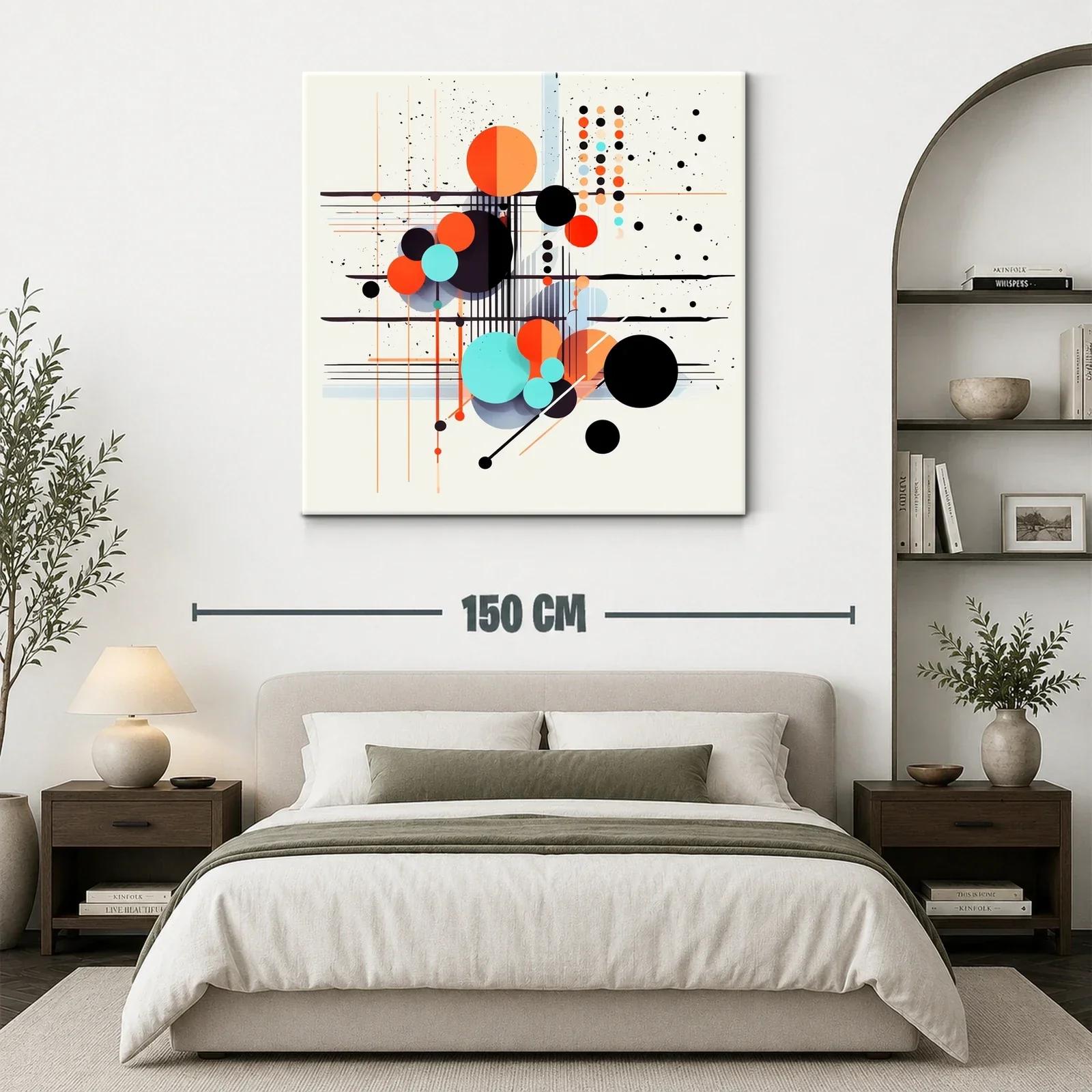 Arte abstracto geométrico en tonos vibrantes y contrastantes — miniatura 3