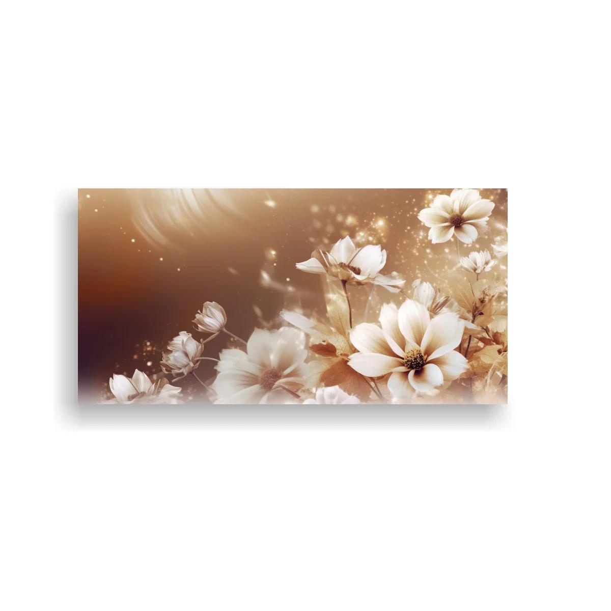 Cuadro magnolias blancas con destellos de luz