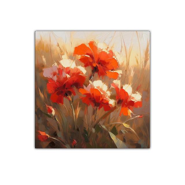 Ramo de flores rojas con toque de luz cálida