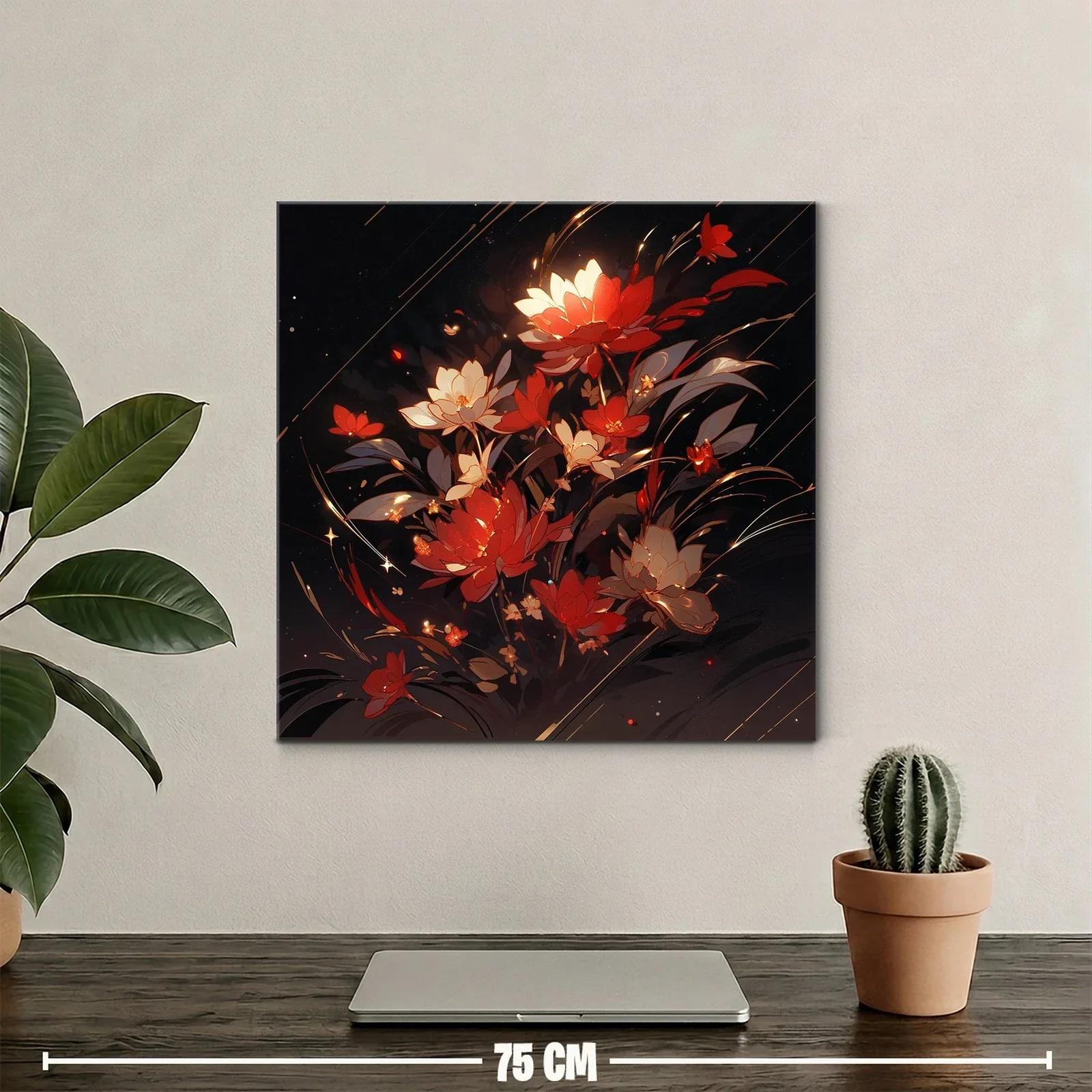 Composición floral luminosa en tonos cálidos y oscuros — miniatura 2