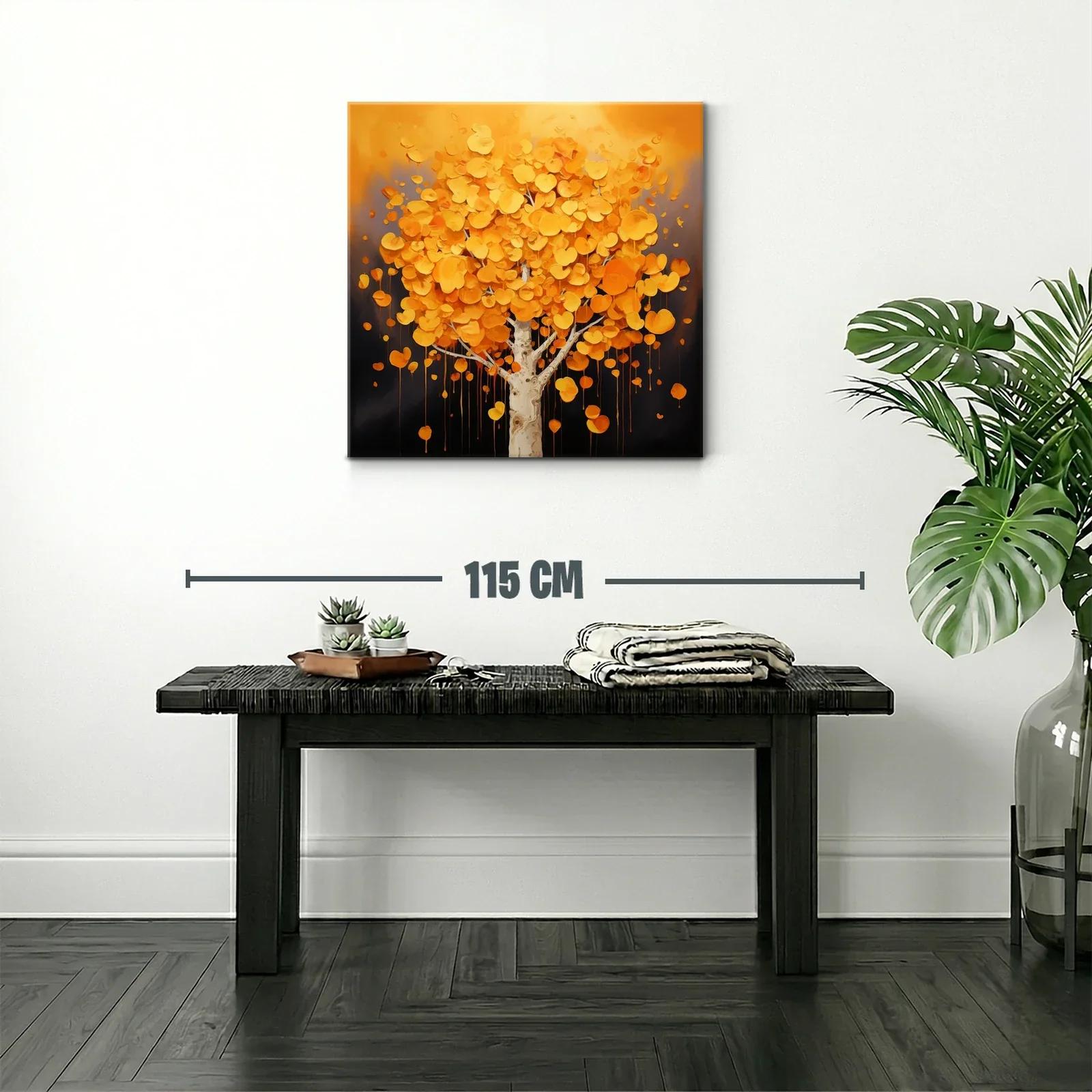 Árbol otoñal con hojas en tonos cálidos y vibrantes — miniatura 2