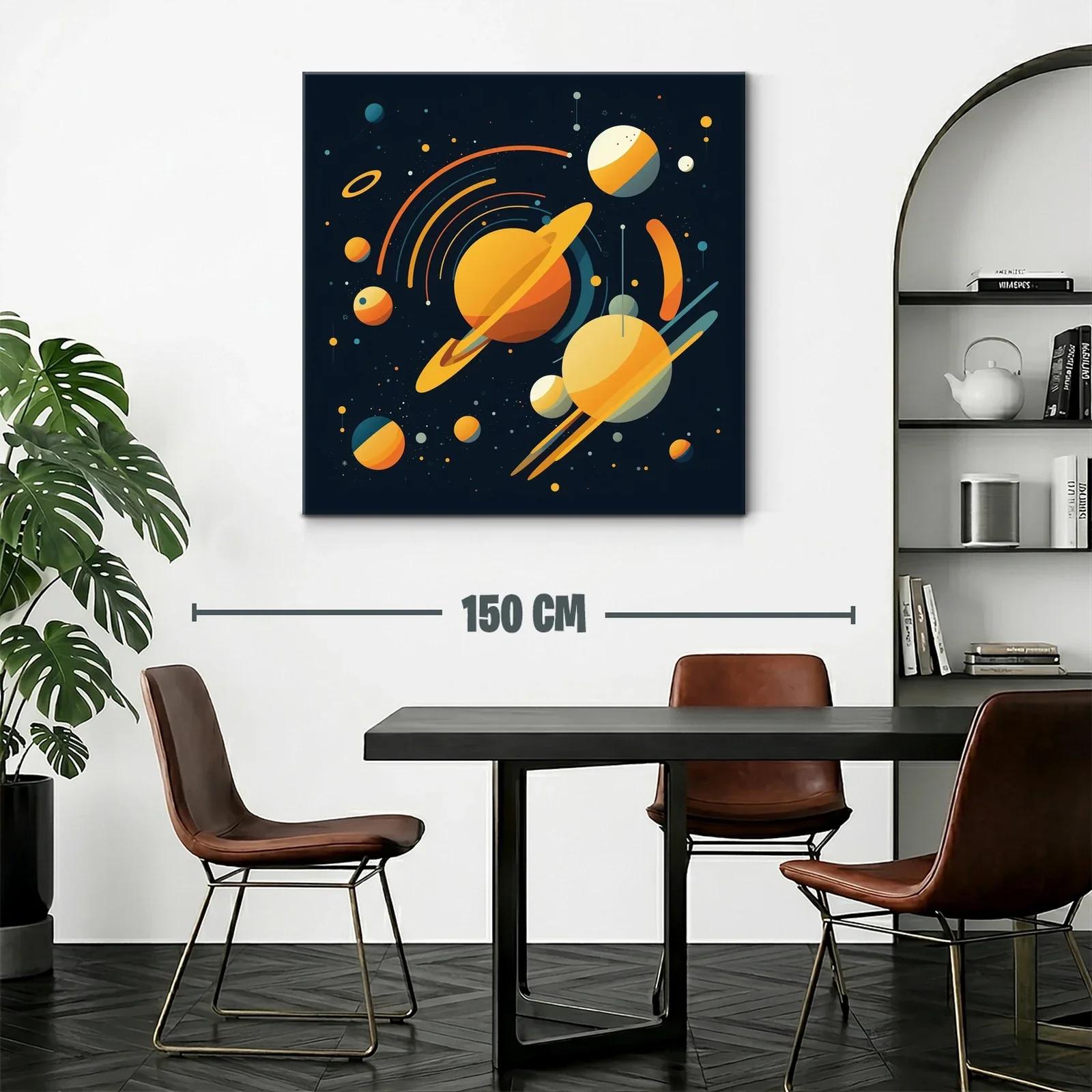 Composición abstracta de planetas en tonos cálidos — miniatura 2