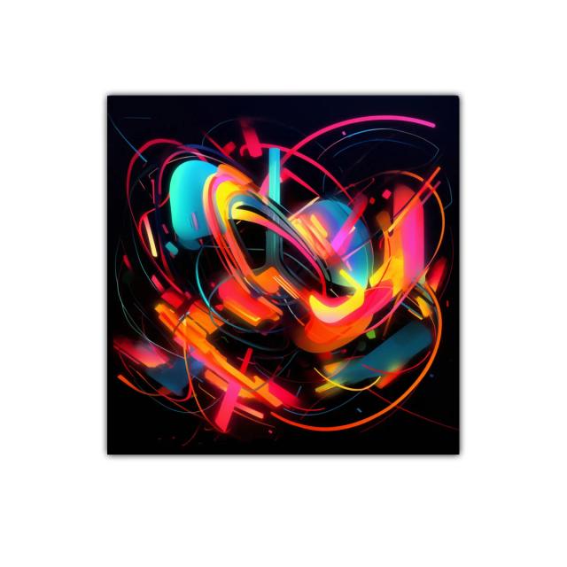 Estallido de colores vibrantes en composición abstracta dinámica