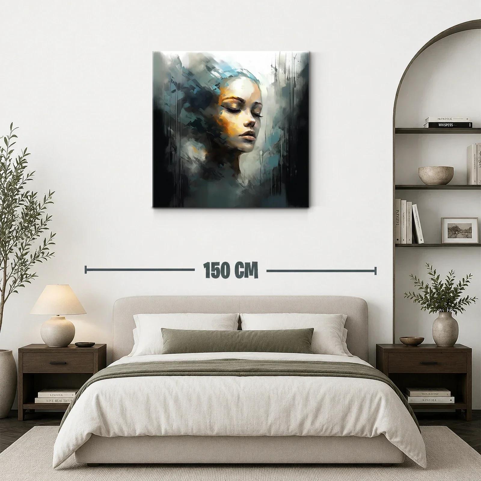 Rostro femenino en calma con tonos suaves y contrastes sutiles — miniatura 3