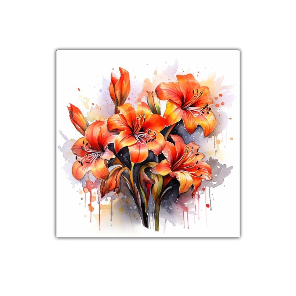 Espectacular ramo de lirios anaranjados vibrantes — imagen principal